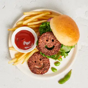 המבורגר טבעוני חלבון תחליף בשר הצעת הגשה