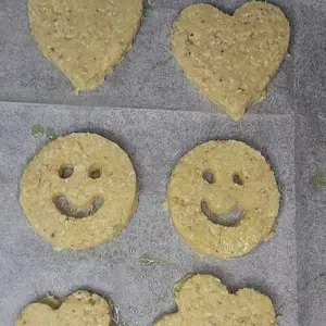 קציצות פראסה לפני הכנסה לתנור